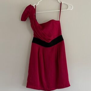 BCBGeneration Fuchsia One-Shoulder Dress